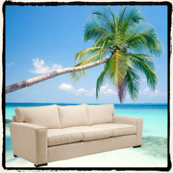OZDesignAU's tweet photo. Weekend relaxing on a secluded island on our ever so comfy Ashton sofa ? Tell us one word to describe this picture? http://t.co/AEtNYW6ZzK