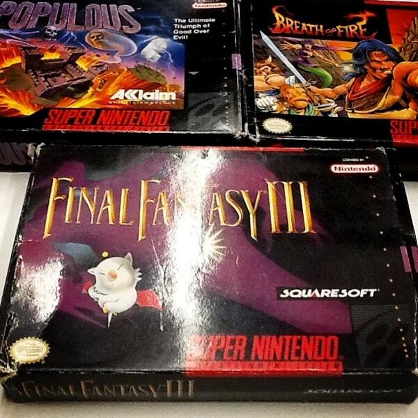 VideoGameExp's tweet image. #finalfantasy #breathoffire #populous #snes #nintendo