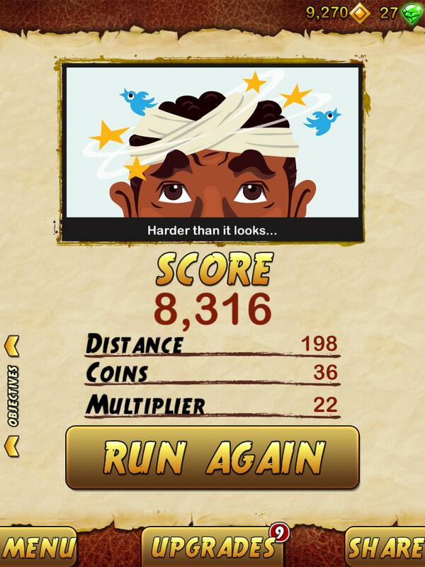 TominMeling's tweet photo. I got 8316 points while escaping from a Giant Demon Monkey. Beat that! http://t.co/bMn86vCUQU http://t.co/gwEt0Dn9z5
