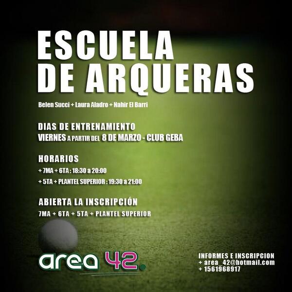 area42tw's tweet photo. Hoy Arrancamos con Todo la Escuela de Arqueras... Te esperamos.... @LauAladro @nanielbarri @BelenSucci ... http://t.co/EyY1DXAFXY