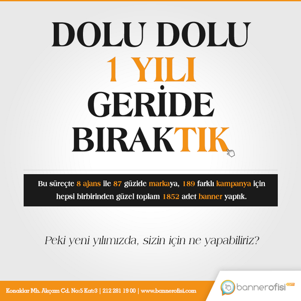 BannerOfisi's tweet photo. Dolu dolu 1 yılı geride bırakTIK. http://t.co/379vb9excY