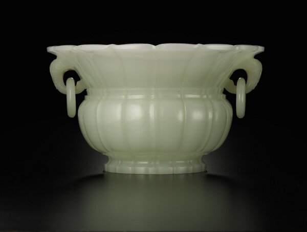 Sothebys's tweet photo. #FeaturedLot: This White Jade Petal-Lobed Vessel takes inspiration from ancient wine vessels known as zun #AsiaWeek: http://t.co/KFcnBk6LDA