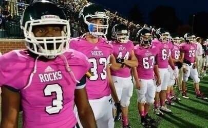 pink american football jersey