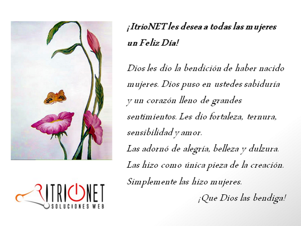 ItrioNetcom's tweet image. A todas ellas en su día, les deseamos un feliz día de la mujer! #diadelamujer
