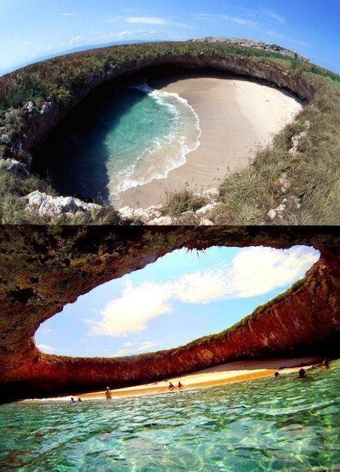 ElliePodger's tweet photo. Hidden Beach, Marieta Islands, Mexico. http://t.co/wPeRrHKFXp @PiersRosier