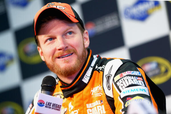 NASCAR's tweet photo. CAPTION THIS! #DaleJr is smiling because... #KOBALT400 #NASCAR http://t.co/Wkw24cyqlI