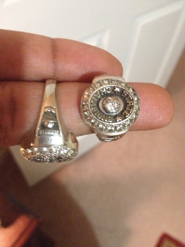 Simply_JPHarris's tweet image. Watching some GHSA high school basketball tonight! They're all aiming for the ring,I got mine!! #class07