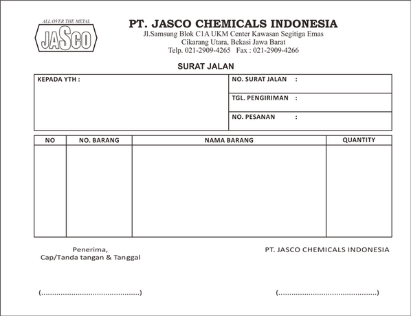 Percetakan Bekasi on Twitter: "Design Cetak Surat Jalan PT 