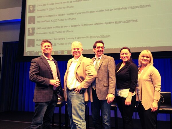 NetApp's tweet photo. Highlight of #NetAppSMWeek: Thursday's amazing panel w/ @toddmwilms @JeanetteG @sbenzur @lendevanna & @cbarger http://t.co/jDsRCFxFbE
