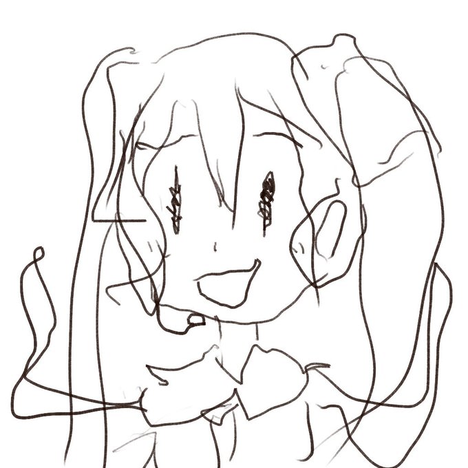 みんなミクの日ミクの日言うから俺も描いた 