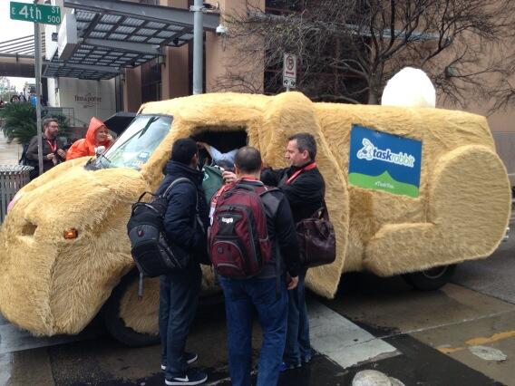 j5kkay's tweet photo. Task Rabbit @ SXSW... Yes, it is 100% authentic wet fur http://t.co/7lUUOiz8WB