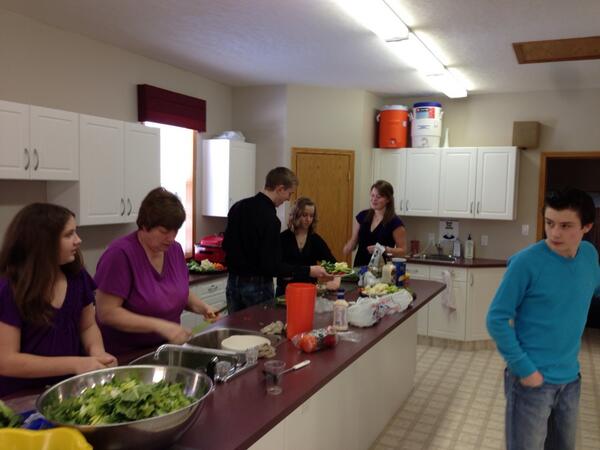 Getting lunch ready for the 4H District Public Speaking! #everyoneworkingtogether