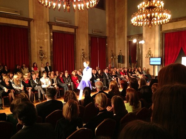 tom_mihajlovic's tweet photo. @nordeus helping the kids again. Charity fashion show by Fabrika and Renato Balestra at City Hall. #prihvatiliste http://t.co/KbuY44PKIo