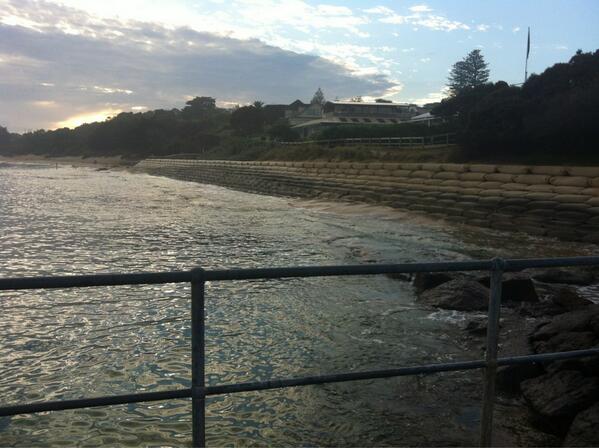 Great morning for an early morning swim at Portsea but who drenched the channel and screwed the beach #discraceful.