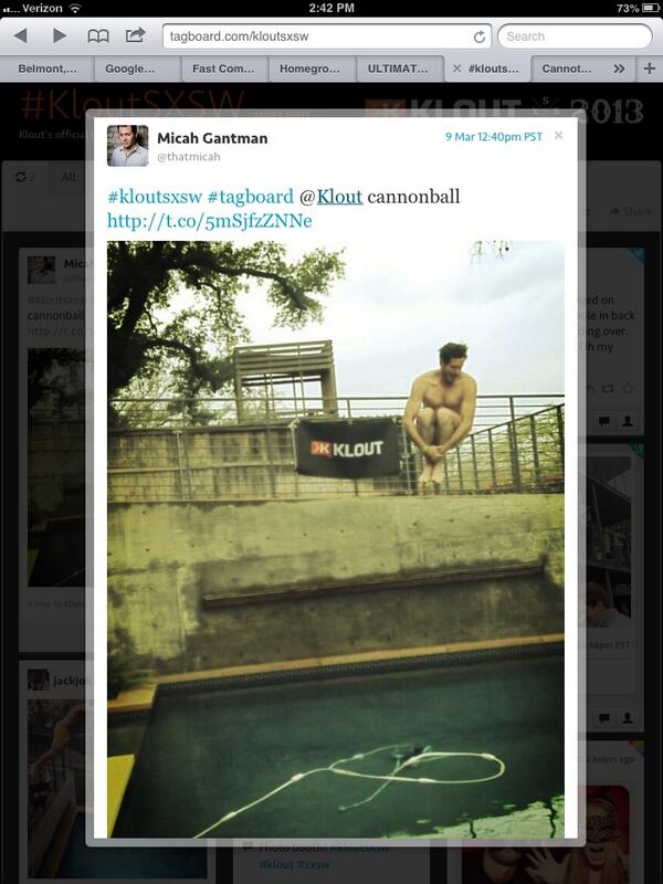jonahkai's tweet image. @craigertiger here you go! #kloutsxsw