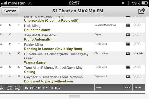 sergiotastic's tweet photo. Votad #WannaDance de @djvalditv en el enlace http://t.co/39c6bHNvkM es el número 49. Yo ya lo he hecho... http://t.co/C1WqpKPW6r