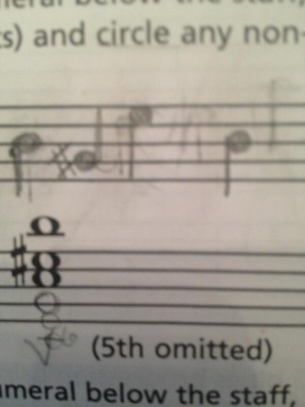 QuoiGender's tweet image. Working on music theory hannah has to write a music. #prettypattern @_FreedomWriter_