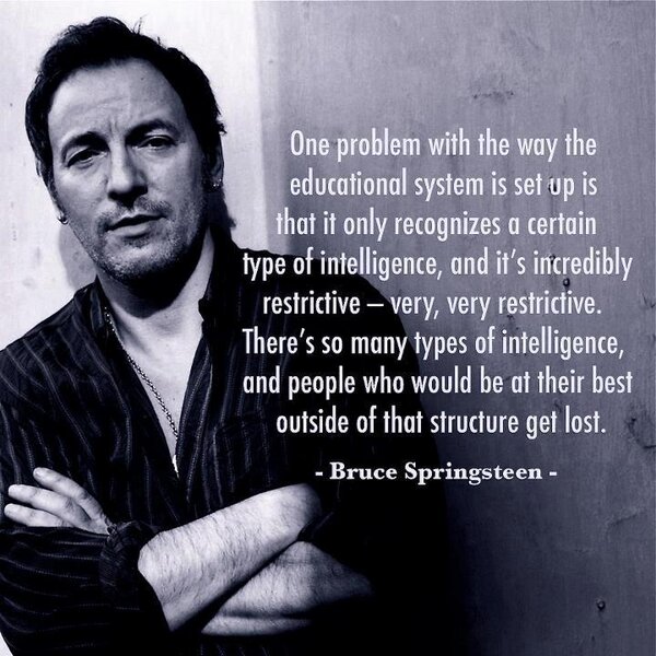 Great quote from Bruce Springsteen #ADHD #Dyslexia