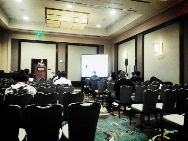 hi_chaya's tweet image. Lonely morning session. WAKE UP PEOPLE!!! #cscw2013