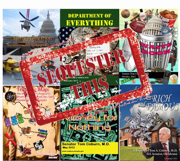 jstines3's tweet photo. MT @TomCoburn: #SequesterThis: BILLIONS in WASTE, FRAUD, and LOW-PRIORITY projects. http://t.co/kblAw5Kqwr #COSProject #PJNET