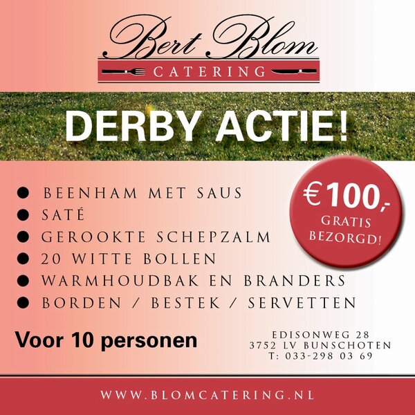 bblomcatering's tweet photo. Feestje voorafgaand aan de Derby met familie of vrienden???? Bestel nu de speciale Derby actie!! #derby http://t.co/XsCPqT43GX