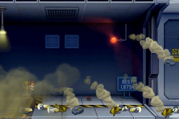 GigliottiH's tweet photo. I just flew 152m in a brilliant game of Jetpack Joyride on iPhone. Any challengers?q http://t.co/o4Ony34dXq http://t.co/gAqFfzzc8V