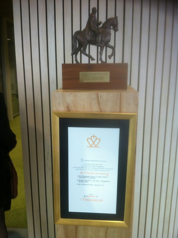 Vandaag bezoek bij <a href="/VencoCampus/">Venco Campus</a>   Presentatie Henk van de Ven winnaar van de Koning Willem 1 prijs.Innovatie ten top