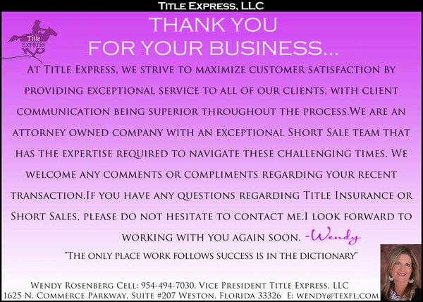 TitleExpressFL's tweet photo. #titlecompany #loan #fanniemae #freddiemac #bank #banking #interest #liquid #homes #house #condo #realestate #agent http://t.co/Sem4Rasgyd