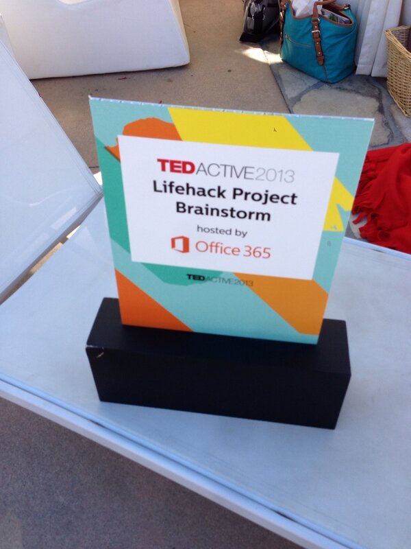 Mattwkane's tweet image. @TEDActive #activelifehack brainstorm session