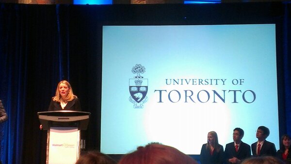 bullfrogpower's tweet photo. Congratulations to UofT's Ecosense, just announced as @WalmartGSC   #greenstudent winner! http://t.co/fXyNhUyHDH