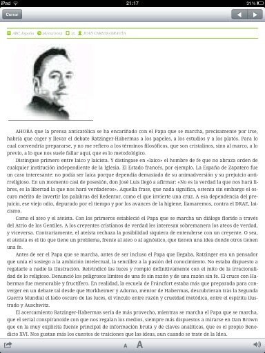 Interesante columna de Girauta hoy en ABC