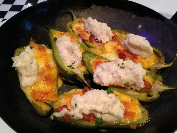 ErnstGouws_wine's tweet photo. “@RickBothma: Jalepenos with bacon &amp;amp; two cheeses @DownSouth_CT in Rondebosch http://t.co/iHhNSEe5rD” delish!
