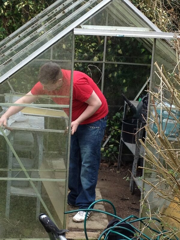 chefinagarden's tweet photo. Getting the mep ready for some herb and tomato growing. #rockmygreenhouse http://t.co/bvOpSjiIuZ