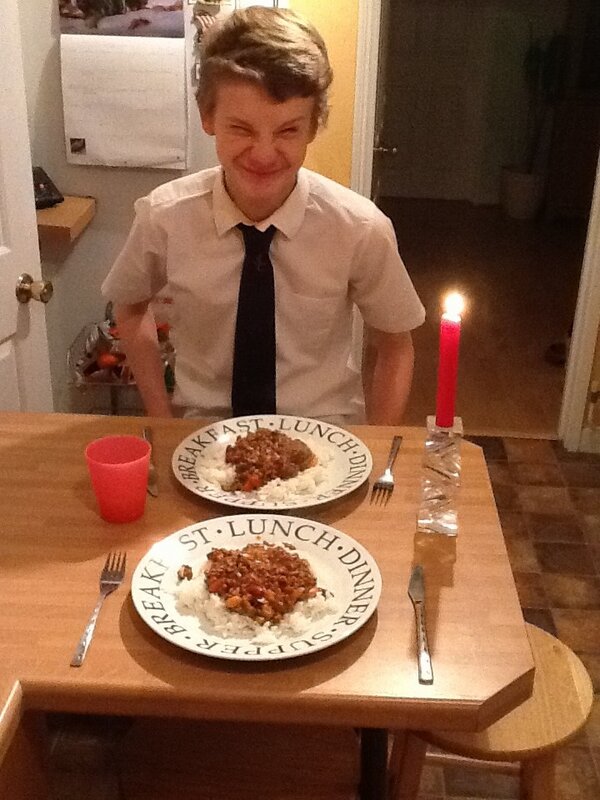 Good chilli tonight with @WillTheWiener looking very smart.