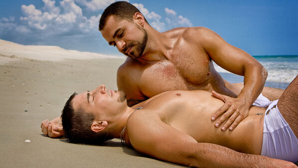 Image result for two guys laying on the beach