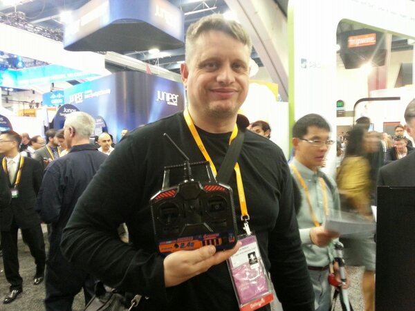 Sensage's tweet photo. Congrats to D Bistline and J Nelson (pictured) on winning our RC jet giveaway! More chances soon... #RSAC booth 939 http://t.co/MAyjamahpA