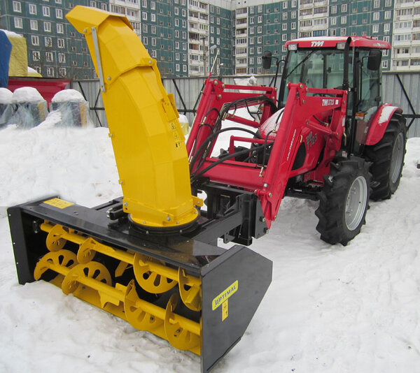 Atlettex's tweet image. Мечта коммунальщика. Трактор TYM 723 с двойным шведским снегоротором.