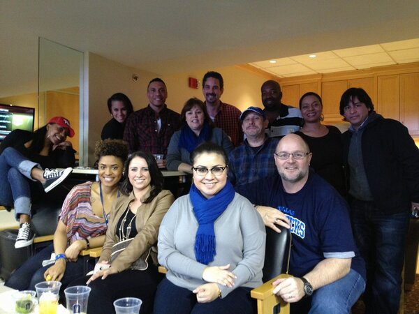 FirstCom_Music's tweet image. #Firstcom is out in full force at the @dallasmavs game! Let's go Mavs!