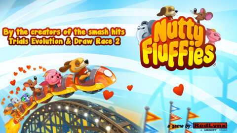 AppsKoo's tweet photo. 【限时免费】动物过山车--Nutty Fluffies：卡通风格的过山车游戏，玩家需要用重力感应来控制过山车的速度，载着小动物在26个不同的跑道上奔驰，拿到更高的分数。下载地址：http://t.co/g79Q7QPZHv http://t.co/Xm0hHKtaqk