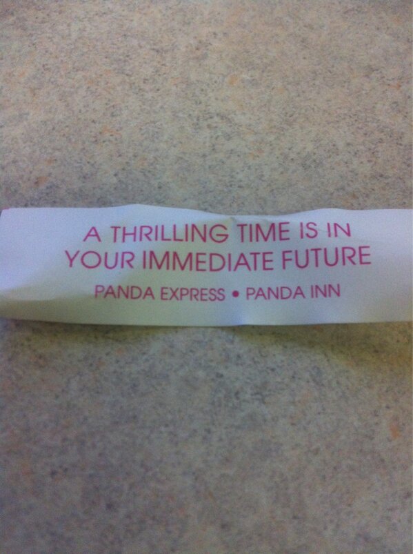 mulvey_p's tweet photo. How did Panda Express know I was gonna have a good time tonight? http://t.co/3tUmjaOjV1