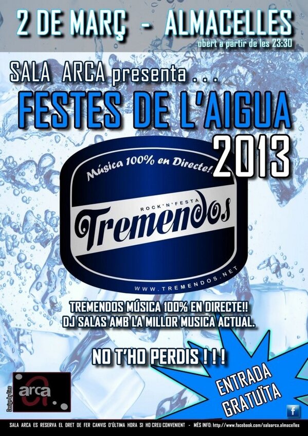 Vine a gaudir del 2n dia de Festa Major al ritme de.. TREMENDOS!