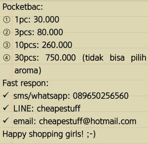 Paket hemat pocketbac! Grab it fast girls! ;););)