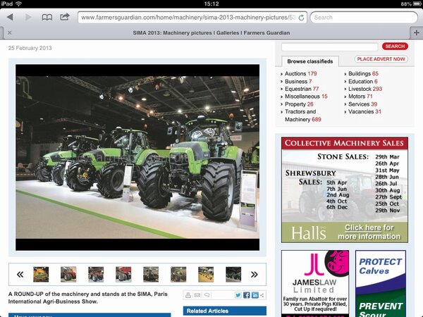 Great picture from the SIMA Show of the all new Deutz-Fahr TTV line up for 5,6&amp;7 series on FarmersGuardian.com