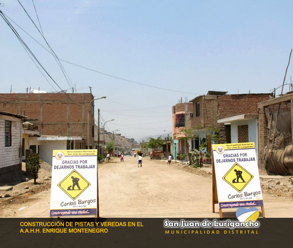 munisjl's tweet photo. CONSTRUCCIÓN DE PISTAS Y VEREDAS EN EL A.A.H.H.ENRIQUE MONTENEGRO http://t.co/bCtYr4PYVV