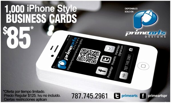 PrimeArts's tweet photo. Lo nuevo? Lo tenemos disponibles para ti! Tarjetas de presentación "iPhone Style Business Cards" haz la diferencia! http://t.co/sRxwko7oc6