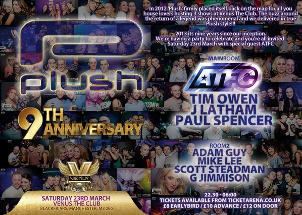 WE CANT WAIT :) <a href="/atfc/">ATFC</a> @venusmanchester on the 23rd of March #Plush #Venusmanchester