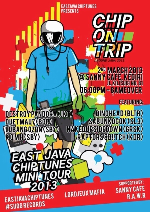 "ChipOnTrip" Around Java 2013 | Saturday, 2 March 2013 at Sanny Cafe, Kediri 6PM-GameOver | Cc: <a href="/EJC_Official/">East Java Chiptunes</a>