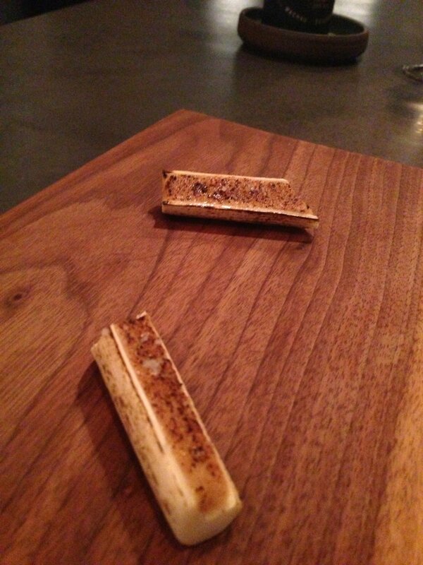 ChefEramirez's tweet photo. Roasted hearts of palm with bone marrow ragu at Atera http://t.co/p5yUS5tDyg
