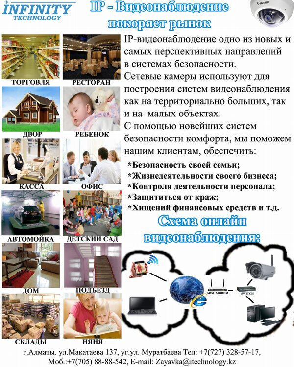 InfinityTechno2's tweet image. ТОО "INFINITY Technology" предлагает вашему вниманию установку IP-ВИДЕО НАБЛЮДЕНИЯ!