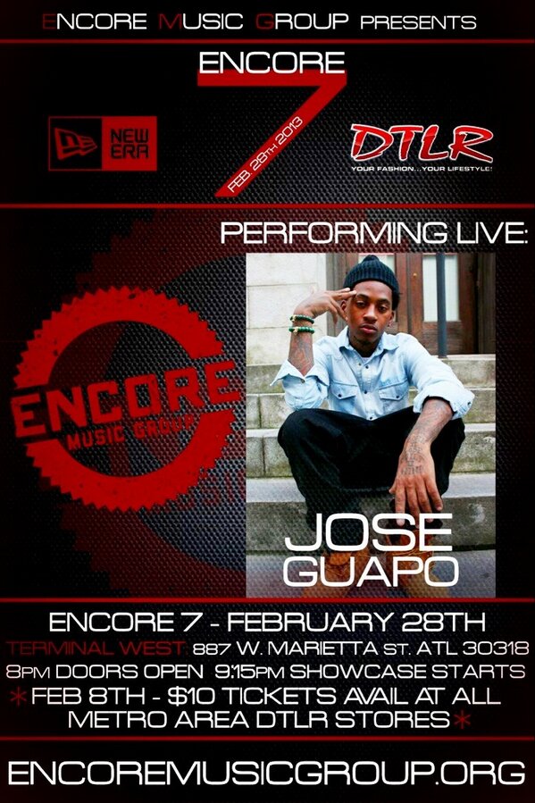 JoseGuapo's tweet photo. #Encore7 music event tonight I'm performin live @ terminal west the address on the flyer. Come thru http://t.co/28whw7mmzg